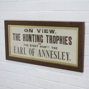 Hunting trophy sign