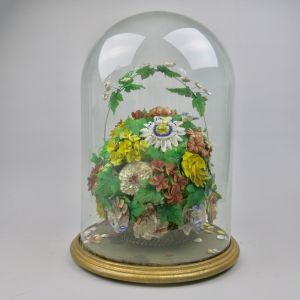 Glass dome floral shellwork display no.2