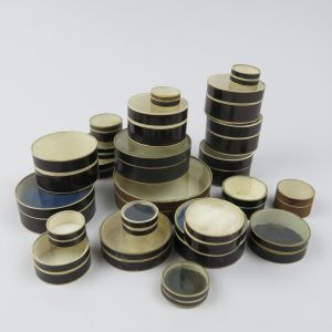 Vintage round collector's boxes