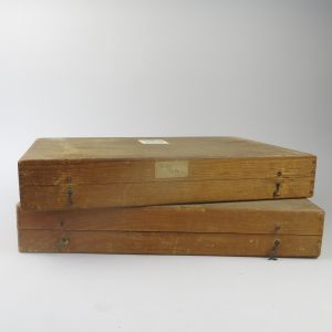 Wooden entomology collector's boxes x 2 (ii)