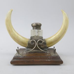 Warthog tusk ink stand